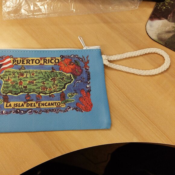 Cute Small PUERTO RICO Clutch Bag Mini Bag Wallet La Isla del Encanto - Picture 6 of 6